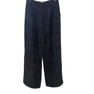 The Native One NWT wide leg adrielle tweed dress pants black medium